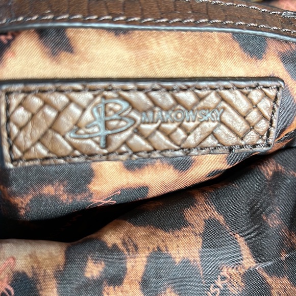 B. Makowsky Leather Bag Purse EUC - Picture 6 of 8